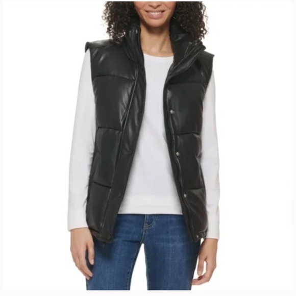 🎈SALE Marc New York Faux Leather Puffer Vest Size XL or XXL NEW - Picture 3 of 7